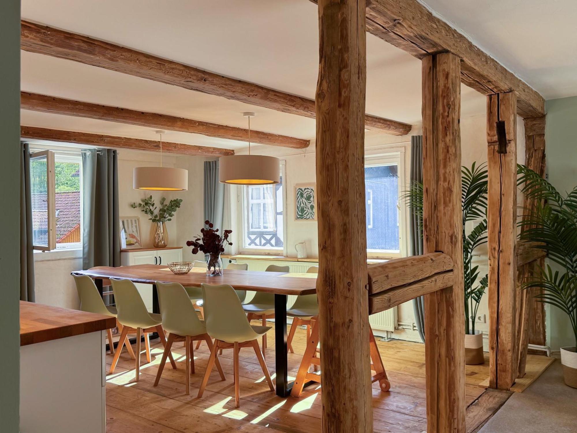 Villa Haus Ludwig - Saniertes Fachwerkhaus Im Harz - 12 Personen Thale Exterior foto